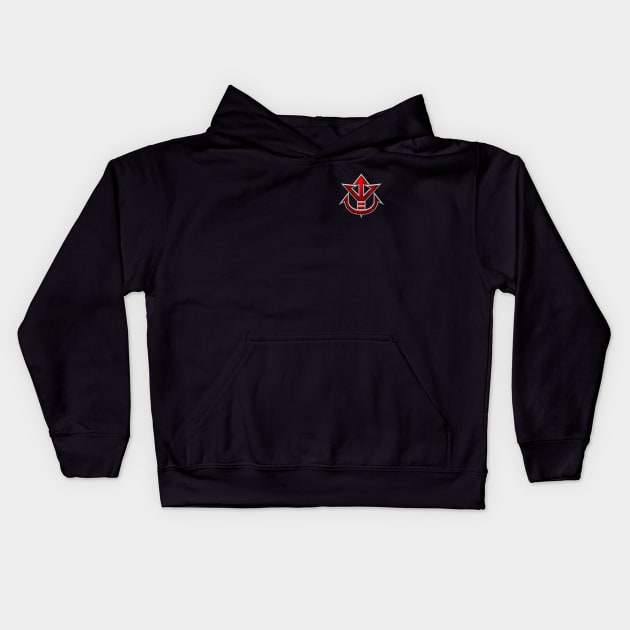 Royal Saiyan Crest Kids Hoodie by huckblade